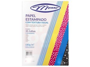 Bloco Textura Visual 180g 35 Fls 5 Cores - Menno